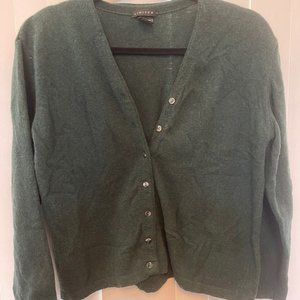 Vintage Limited Green Lambswool Cardigan   Size LG